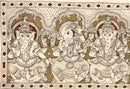 God Ganesha  In Ashta Roopa - Kalamkari Painting