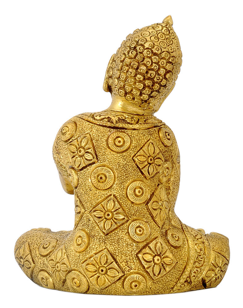 Brass Carved Fine Resting Buddha Statue