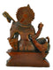 Goddess Saraswati Seated on Lotus Brass Statue 8.75"