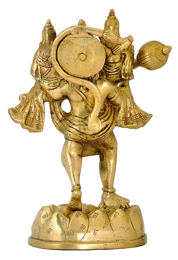 Hanuman Carrying Sri Rama and Lakshmana on His Shoulder