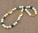 Pearls & Aventurine Embellished Necklace "Oriental Beauty"