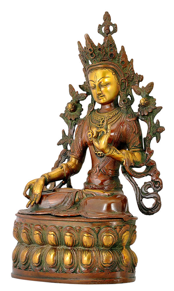 Buddhist Goddess Tara - Brass Statue
