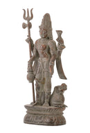 Lord Ardhanarishwar Antiquated Brass Statue