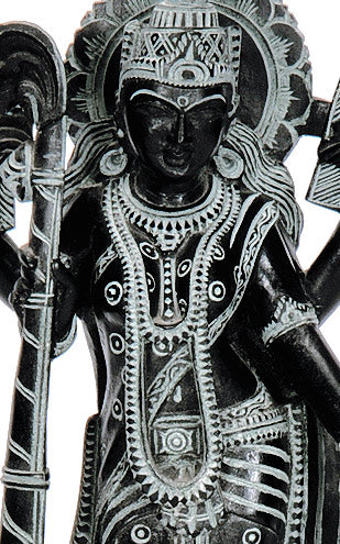 Devi Saraswati Stone Statue 10.25"