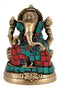 Seated Ganesha - Brass Sculpture 5"