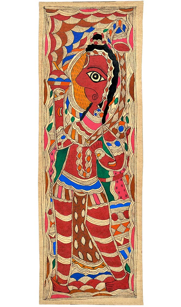 'Lord Hanuman' Madhubani Painting
