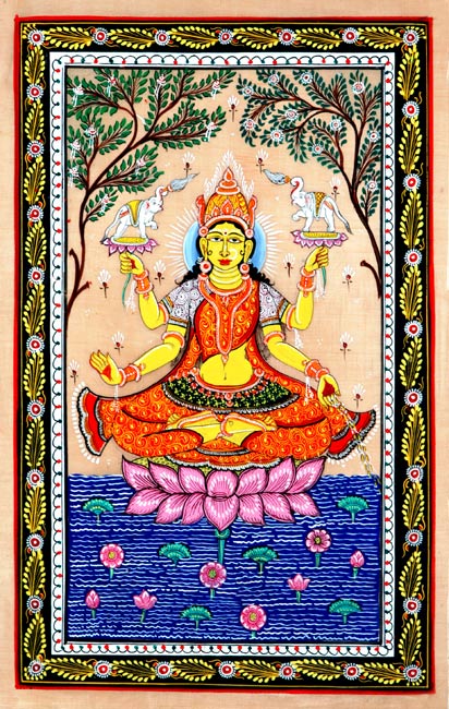 Goddess Mahalakshmi-Traditional Orissa Painting