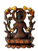 Goddess Gaja Laxmi Seated on Lotus 10"