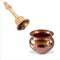 Handmade Copper Kalash with Brass Bell Combo