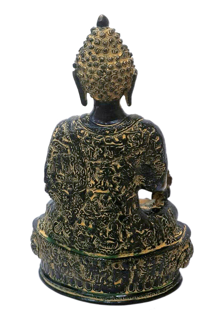Medicine Buddha Brass Statue in Black Finish (11.50 inch)