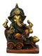Lord Ganesha Seated on Mouse Chariot Brass Statue
