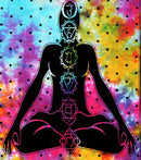 Yoga Meditation Seven Chakra Tie Dye Hippie Cotton Tapestry