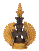 Eleven Headed Thousand Armed Avalokiteshvara Tibetan God Brass Sculpture Showpiece