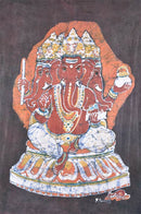 Four Headed Ganesha - Batik Painting