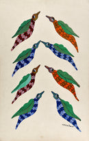 Flying Birds - Gond Painting