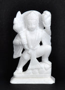 Pure White Hanuman Stone Statue 6.50"