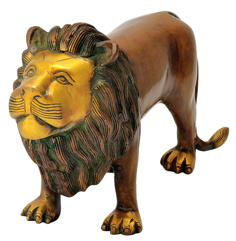 Lion Brass Statue 6.50"L