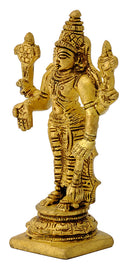 Lord Narayan Golden Finish Brass Statue