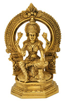 Blessing Devi Mahalakshmi - Exquisite Brass Sculpture