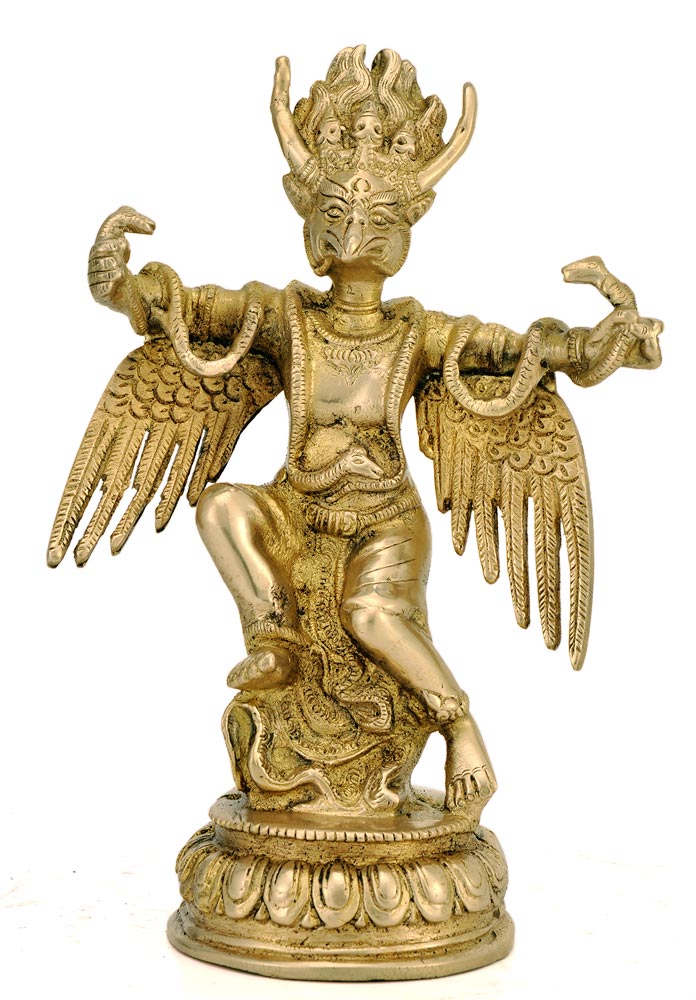 Garuda - Brass Sculpture 8"