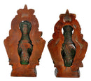 Brass Ganesha and Lakshmi Figurine Set