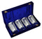 Silver Plated Metal Glasses - Set of 4 with velvet Box