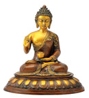 Sakya Muni as Medicine Buddha Brass Sculpture 15"
