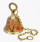 Decorative Hanging Bell Carved with Floral Peacock Design