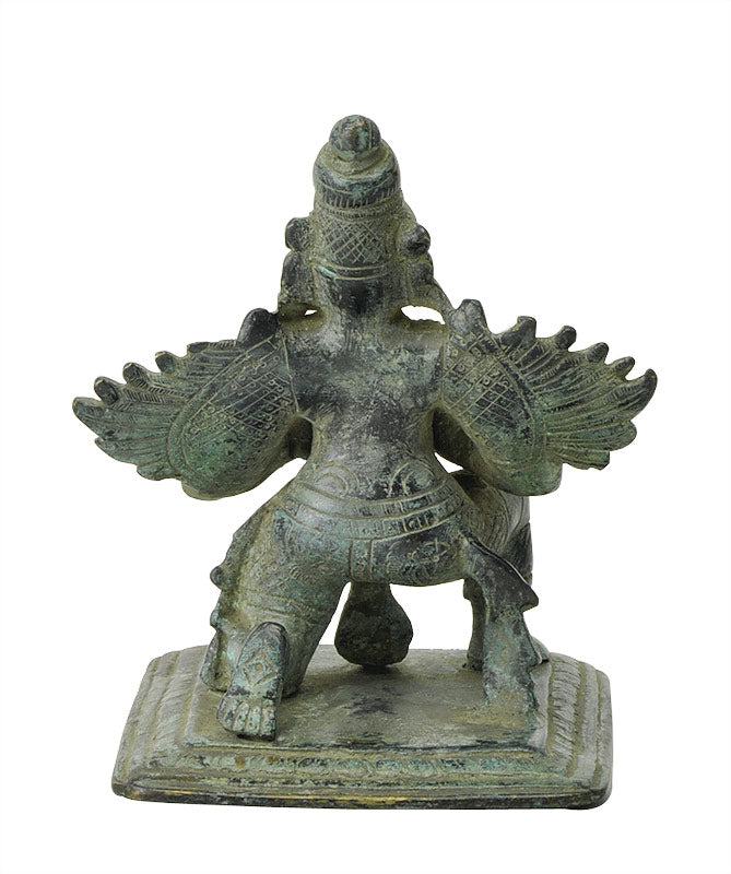 High Finish Garuda Dev Antiquated Brass Figure