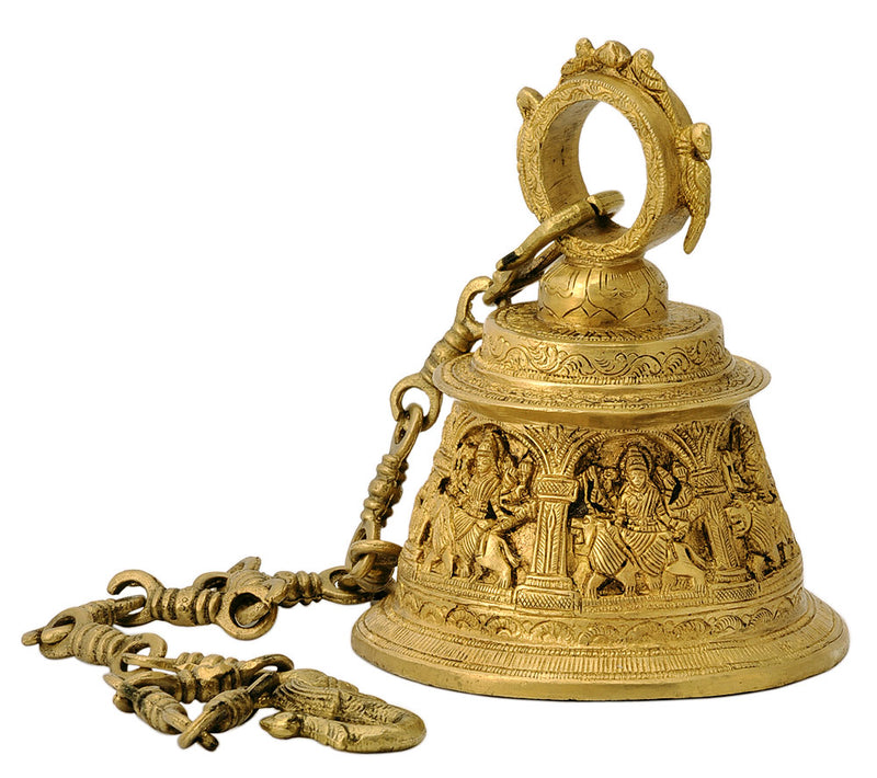 Maa Durga Carved Hanging Bell