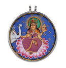 Goddess Dhana Lakshmi - Hand Painted Pendant