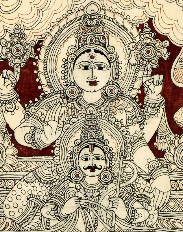 "Sun God" Surya Narayan - Kalamkari Painting