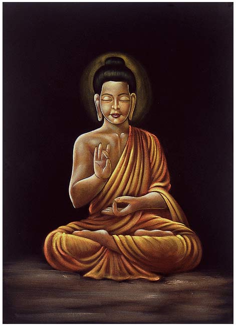 Shakyamuni Buddha - Velvet Painting