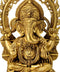 Large Brass Ganesha Sculpture with Mouse Arch