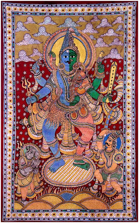 Lord Ardhanariswara - Kalamkari Painting