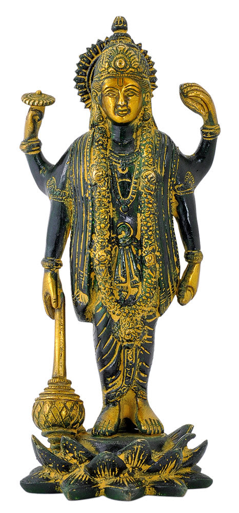Sri Vishnu - Brass Figurine 8.50"