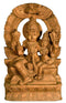 Divine Couple Vishnu Lakshmi - Wood Statue