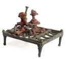 Dhokra Sculpture Tribal Couple 5.25"