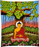Lord Buddha Under the Bodhi Tree - Batik Painting