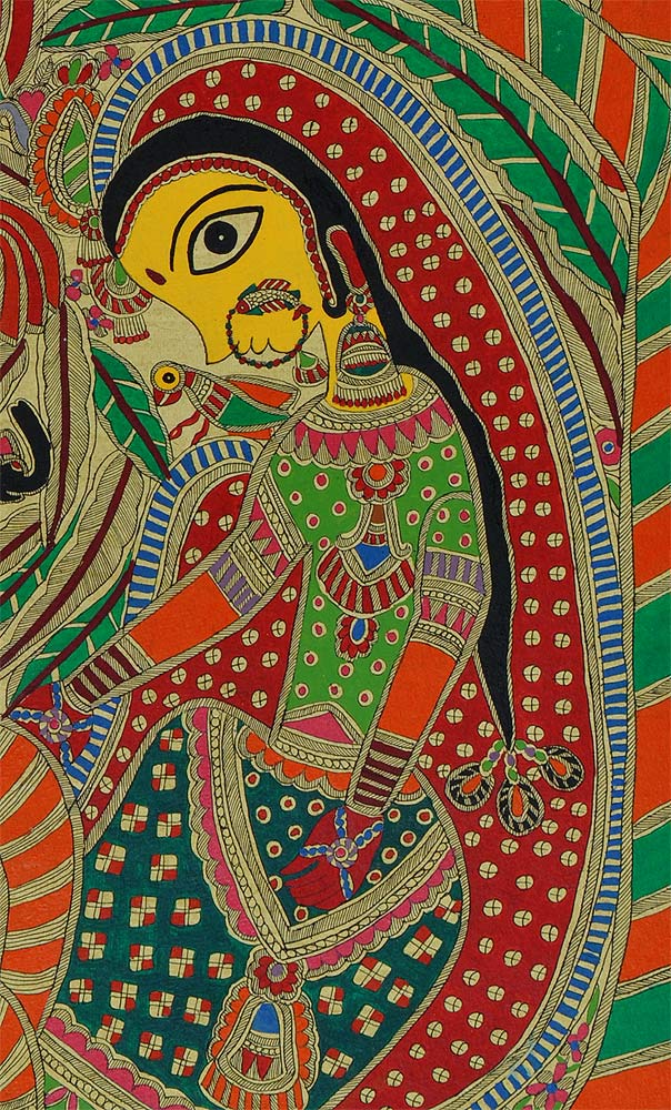 'His Mesmerizing Tunes' Painting of Radha Krishna