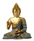Decorative Ornate Buddha Brass Sculpture