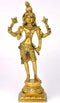 Avatar of Lord Vishnu "Shri Krishna" Brass Statue 9"