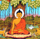 'Buddha' Under The Bodhi Tree - Cotton Batik Painting