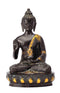 Gautam Buddha Antiqued Brass Figure 11.75"