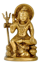 Blessing Shiva Brass Statue
