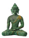 Mediating Buddha Sculpture in Green Antique Finish