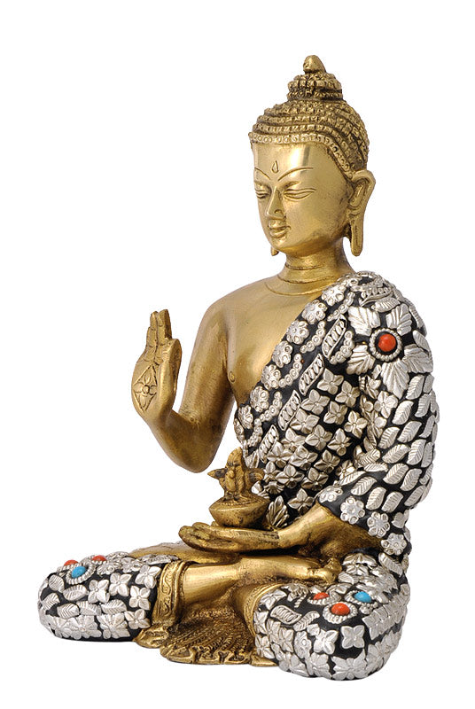 Decorated Blessing Buddha Statue