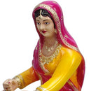 Indian Lady Churning Butter - Resin Statuette