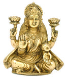 Gentle Mother Lakshmi - Brass Statuette