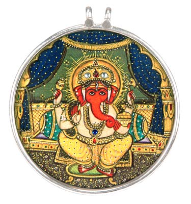 Mangal Murti Lord Ganesha - Silver Pendant
